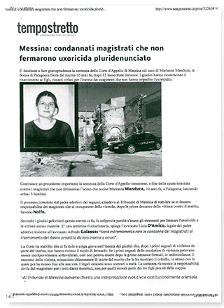 Articolo di Tempostretto quotidiano online di Messina