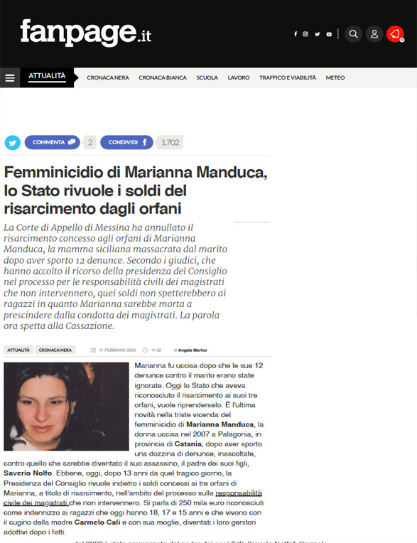 Marianna Manduca Articolo Fanpage